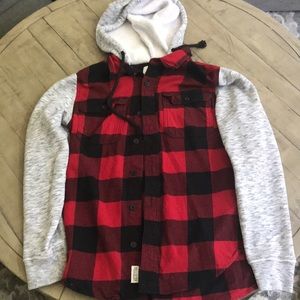 Hollister flannel hoodie